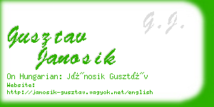 gusztav janosik business card